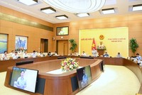 Chủ tịch Quốc hội Vương Đình Huệ khai mạc phiên họp thứ 25 của Ủy ban Thường vụ Quốc hội .