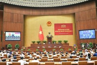 Phó chủ tịch Thường trực Quốc hội Trần Thanh Mẫn phát biểu khai mạc Hội nghị. (Ảnh:Quochoi.vn).