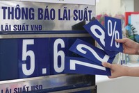 Lãi suất huy động cao nhất tại 4 ngân hàng thương mại có vốn nhà nước hiện là 5,5%/năm.
