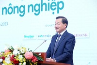 Đồng chí Lê Minh Khái, Bí thư Trung ương Đảng, Phó thủ tướng Chính phủ, thay mặt lãnh đạo Đảng và Nhà nước dự và phát biểu chỉ đạo tại Diễn đàn nông dân quốc gia lần thứ VIII năm 2023.