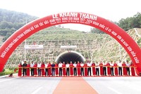 Khánh thành tuyến cao tốc Quốc lộ 45 - Nghi Sơn và Nghi Sơn - Diễn Châu (ngày 18/10/2023). Ảnh: A.M