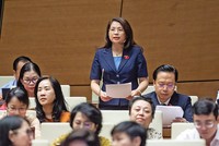 Đại biểu Trần Hồng Nguyên, Phó chủ nhiệm Ủy ban Pháp luật của Quốc hội phát biểu tại hội trường