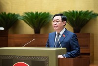 Chủ tịch Quốc hội Vương Đình Huệ phát biểu khai mạc hoạt động chất vấn của Quốc hội.