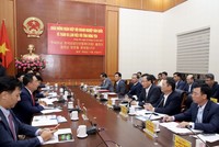 Quang cảnh buổi làm việc. Ảnh: Phạm Đăng.