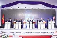 Lễ khánh thành nhà máy thứ hai của Hana Micron Vina tại Khu công nghiệp Vân Trung vào tháng 9/2023