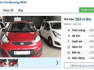 Kia Morning van 2 chỗ đời 2013 được bán phổ biến ở mức giá 250 triệu đồng.