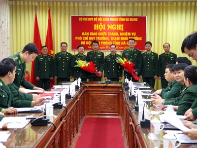 Hội nghị bàn giao chức trách, nhiệm vụ Phó Chỉ huy trưởng Bộ Chỉ huy Bộ đội Biên phòng tỉnh Hà Giang.