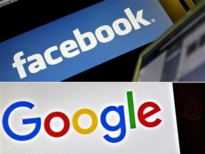 Tại Việt Nam, trong năm 2021 tính đến ngày 3/12, số thuế thu được từ Facebook là 521 tỷ đồng, từ Google là 490 tỷ đồng. (Ảnh: AFP/TTXVN).