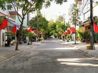 Đường phố khu dân cư 40, phường Hòa Thuận Tây, quận Hải Châu, Đà Nẵng. (Ảnh: TTXVN phát).