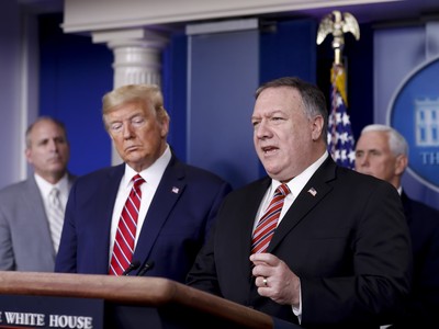 Tổng thống Mỹ Donald Trump và Ngoại trưởng Mỹ Mike Pompeo.