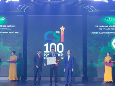 Herbalife Việt Nam được vinh danh top 100 Doanh nghiệp Bền vững Việt Nam năm 2022
