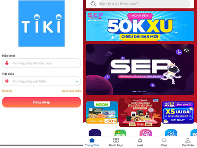 Giao diện trang Tiki giả (trái) và trang Tiki thật (phải) (Nguồn: Bộ Công an).