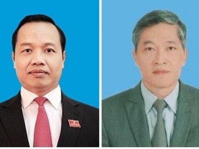 Chủ tịch UBND tỉnh Lai Châu Trần Tiến Dũng (ảnh trái); Thứ trưởng Bộ Khoa học và Công nghệ Trần Văn Tùng (ảnh phải).