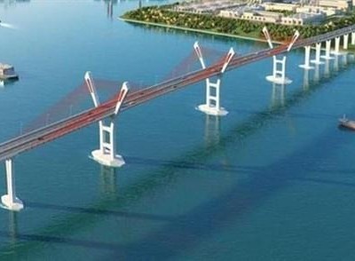 Cầu Bến Rừng bắc qua sông Đá Bạch, Hải Phòng có tổng mức đầu tư gần 2.000 tỷ đồng, trong đó nguồn vốn ngân sách Trung ương 1.100 tỷ đồng. (Ảnh: Hoàng Ngọc/TTXVN)