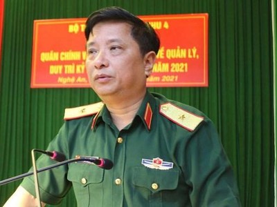 Thiếu tướng Hà Thọ Bình giữ chức Tư lệnh Quân khu 4, Bộ Quốc phòng. (Ảnh: Báo Quân khu 4).
