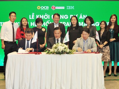 Đại diện OCB, IBM và Seatech tiến hành ký kết hợp tác triển khai hệ thống Fraud Management