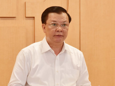 Bí thư Thành ủy Hà Nội Đinh Tiến Dũng. (Ảnh Lê Trung Nguyên)