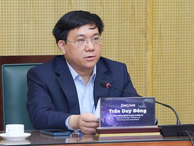 Thứ trưởng Bộ Kế hoạch và Đầu tư Trần Duy Đông phát biểu tại Lễ ra mắt VIN Taiwan (Ảnh: Minh Trang)
