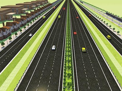 Phối cảnh một đoạn Dự án đường vành đai 4 - vùng Thủ đô Hà Nội