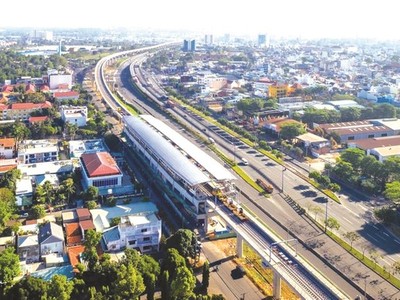 TP.HCM đang được đề xuất áp dụng thí điểm mô hình phát triển đô thị theo định hướng phát triển giao thông (TOD). Ảnh: ST