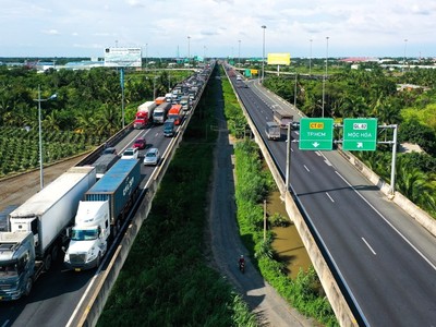 Một đoạn cao tốc TP.HCM - Trung Lương.