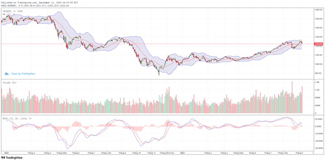 Biểu đồ kỹ thuật VN-Index. ảnh 1 Biểu đồ kỹ thuật VN-Index. ảnh 1
