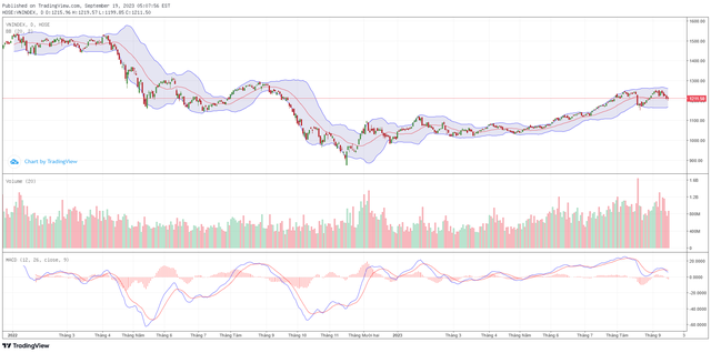 Biểu đồ kỹ thuật VN-Index. ảnh 1 Biểu đồ kỹ thuật VN-Index. ảnh 1