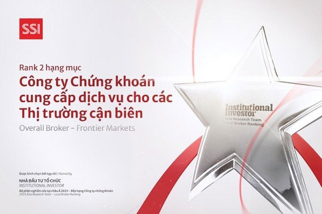 SSI là đại diện Việt Nam lần đầu và duy nhất vừa được Tạp chí Institutional Investor trao giải bộ phận nghiên cứu về thị trường cận biên ảnh 1