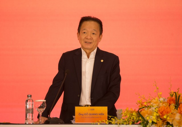 Chủ tịch HĐQT SHB Đỗ Quang Hiển phát biểu tại ĐHĐCĐ 2024