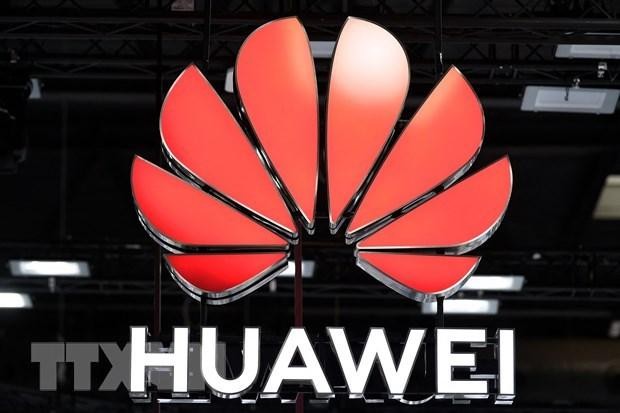 Biểu tượng của tập đoàn viễn thông Trung Quốc Huawei. (Ảnh: AFP/TTXVN).