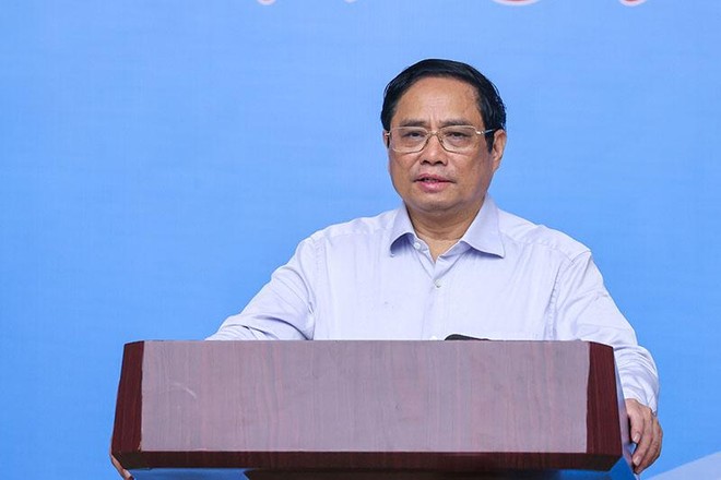 Thủ tướng Phạm Minh Chính nêu rõ, giải ngân vốn đầu tư công là nhiệm vụ hết sức quan trọng. (Ảnh: Nhật Bắc).