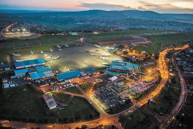 Sân bay quốc tế Kigali tại thủ đô của Rwanda.