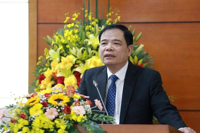 Bộ trưởng Bộ NNPTNT Nguyễn Xuân Cường phát biểu tại Hội nghị Tổng kết công tác năm 2020 của Tổng cục Lâm nghiệp, chiều 6/1. Ảnh: Minh Phúc.