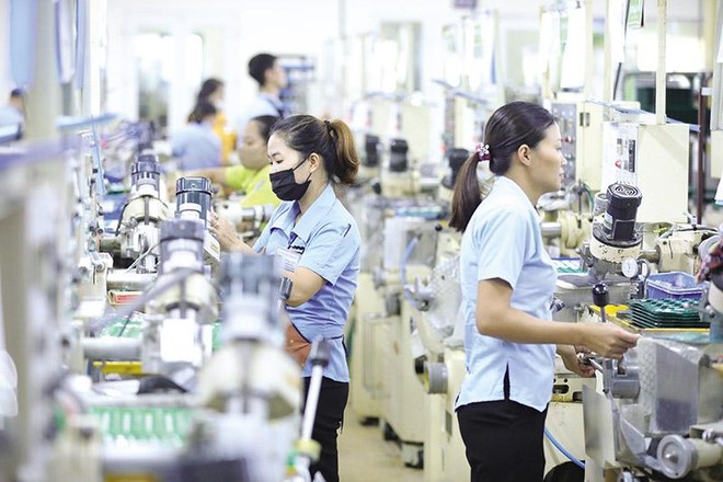 Cục Đầu tư nước ngoài vừa có cuộc họp bàn để kết nối cơ sở đào tạo với nhu cầu lao động của doanh nghiệp Nhật Bản. Trong ảnh: Khu sản xuất của Công ty R Technical (Nhật Bản) tại Việt Nam