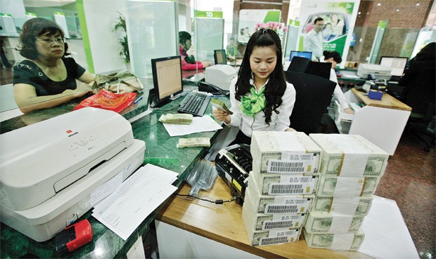 Năm 2014, Vietcombank đặt mục tiêu huy động vốn từ nền kinh tế 384.493  tỷ đồng