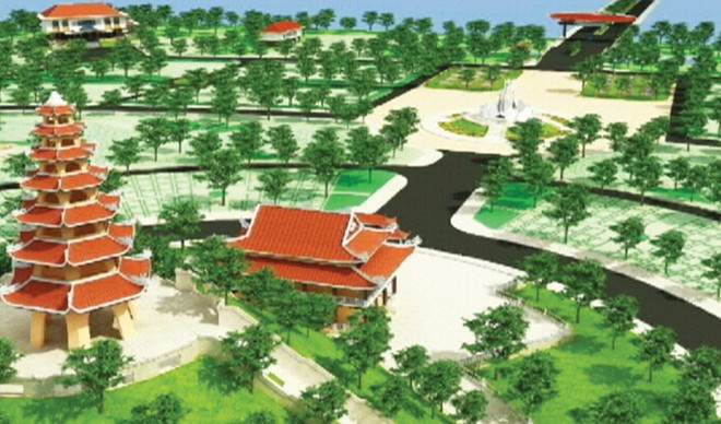 Phối cảnh một phần Dự án Hoa viên nghĩa trang tỉnh Kiên Giang