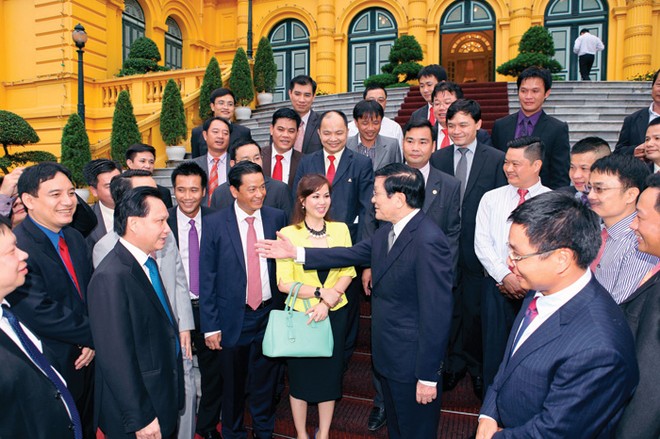 Chủ tịch nước Trương Tấn Sang gặp mặt các doanh nhân trẻ tiêu biểu Việt Nam 2014  