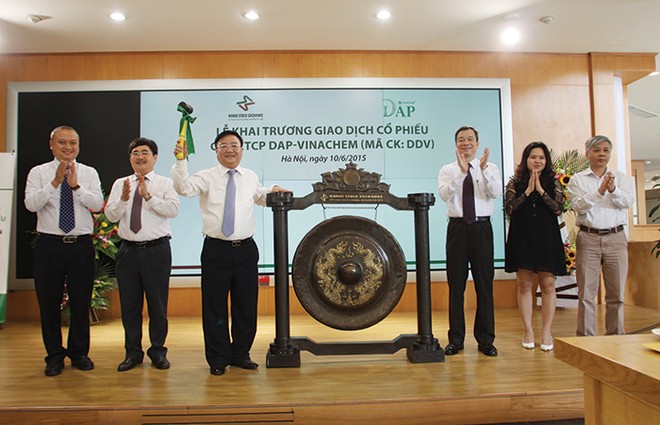 Lễ đánh cồng khai trương giao dịch cổ phiếu DDV của CTCP DAP-VINACHEM trên UPCoM
