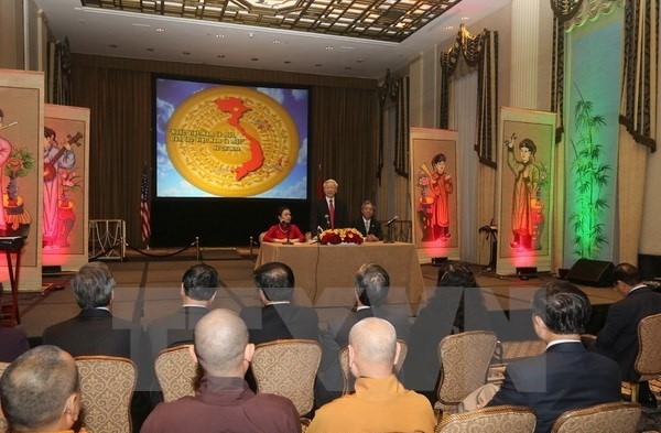 Tổng Bí thư Nguyễn Phú Trọng gặp gỡ đại diện cộng đồng người Việt và lưu học sinh tại Hoa Kỳ