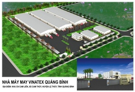 Dự án xây dựng Nhà máy may Quảng Bình có tổng vốn đầu tư 150 tỷ đồng.