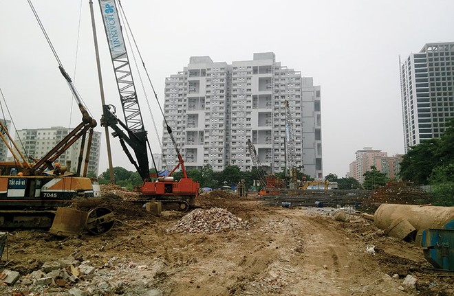 Dự án Mon City Nam Từ Liêm đang được triển khai, dự kiến hàng trăm căn hộ sẽ được chào bán ra thị trường dịp cuối năm - Ảnh: Trọng Tuyến