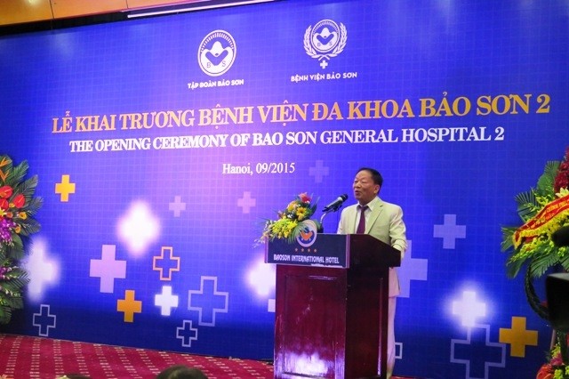 Ông Nguyễn Trường Sơn, Chủ tịch Tập đoàn Bảo Sơn cho biết bệnh viện Bảo Sơn 2 được đầu tư trang thiết bị hiện đại nhất Việt Nam và khu vực, phát triển dựa trên những giá trị cốt lõi đã được khẳng định trong 21 năm qua của Tập đoàn Bảo Sơn.