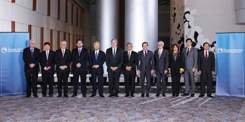 Đại diện 12 nước tham gia đàm phán TPP tại Atlanta, Mỹ. Ảnh: USTR