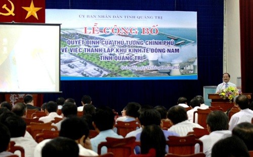 Lễ công bố Quyết định của Thủ tướng Chính phủ thành lập Khu kinh tế Đông Nam Quảng Trị