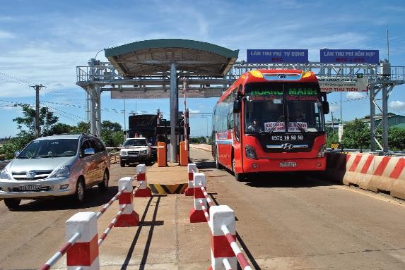 Thu phí hoàn vốn Dự án nâng cấp, mở rộng Quốc lộ 14 đoạn qua Đắk Nông do nhà đầu tư Đức Long - Gia Lai thực hiện.