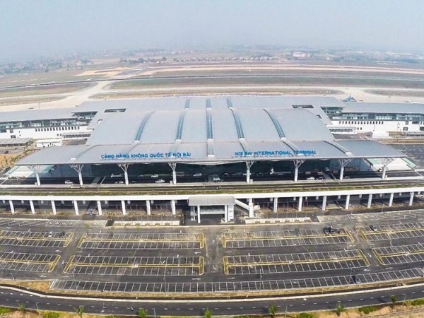 Nhà ga T2, sân bay quốc tế Nội Bài nhìn từ trên cao. Ảnh: Minh Sơn - Hoàng Long/Vietnam+