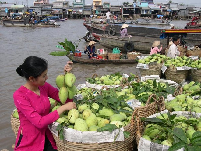 Chợ nổi là nét đặc trưng của Đồng bằng sông Cửu Long, thuận lợi cho phát triển du lịch sông nước