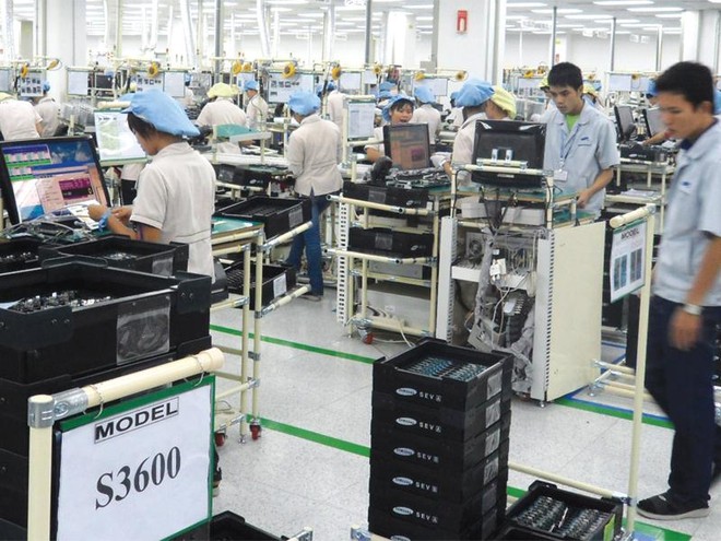 Sản xuất tại nhà máy của Samsung ở tỉnh Bắc Ninh. Ảnh: Đức Thanh