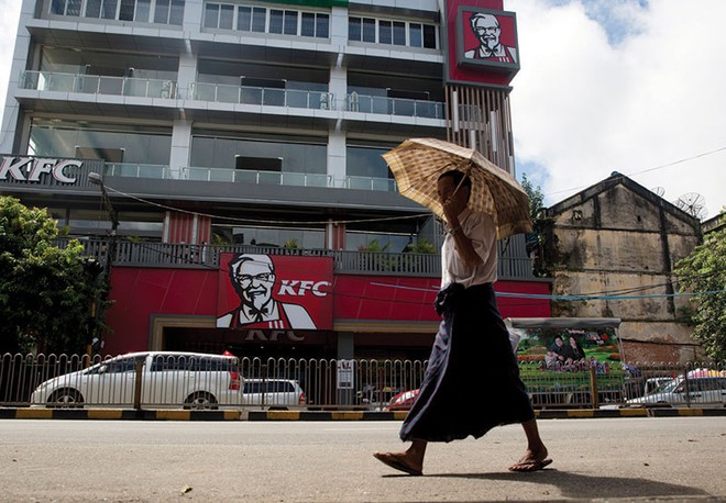 Sau KFC, nhiều thương hiệu từ châu Á và phương Tây đã "mọc lên" tại Yangon
