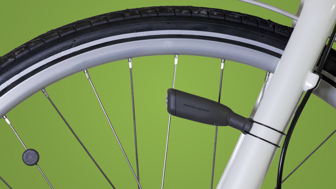 Neo - đèn xe đạp dùng năng lượng vô tận từ vòng quay bánh xe